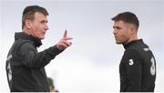 6 October 2020; Republic of Ireland manager Stephen Kenny, left, and James McCarthy during a Republic of Ireland training session at the FAI National Training Centre in Abbotstown, Dublin. Photo by Stephen McCarthy/Sportsfile