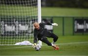 6 October 2020; Darren Randolph during a Republic of Ireland training session at the FAI National Training Centre in Abbotstown, Dublin. Photo by Stephen McCarthy/Sportsfile