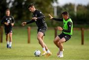 6 October 2020; Neil Farrugia and Jason Knight during a Republic of Ireland U21's training session at Johnstown House in Meath. Photo by Matt Browne/Sportsfile