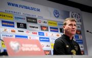 7 October 2020; Republic of Ireland manager Stephen Kenny during a Republic of Ireland press conference at Tehelné pole in Bratislava, Slovakia. Photo by Stephen McCarthy/Sportsfile