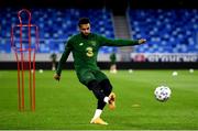 7 October 2020; Cyrus Christie during a Republic of Ireland training session at Tehelné pole in Bratislava, Slovakia. Photo by Stephen McCarthy/Sportsfile