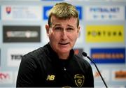 7 October 2020; Manager Stephen Kenny during a Republic of Ireland press conference at Tehelné pole in Bratislava, Slovakia. Photo by Stephen McCarthy/Sportsfile