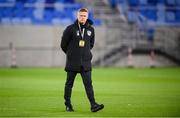 8 October 2020; Republic of Ireland coach Damien Duff ahead of the UEFA EURO2020 Qualifying Play-Off Semi-Final match between Slovakia and Republic of Ireland at Tehelné pole in Bratislava, Slovakia. Photo by Stephen McCarthy/Sportsfile