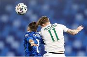 8 October 2020; Peter Pekarík of Slovakia in action against James McClean of Republic of Ireland during the UEFA EURO2020 Qualifying Play-Off Semi-Final match between Slovakia and Republic of Ireland at Tehelné pole in Bratislava, Slovakia. Photo by Vid Ponikvar/Sportsfile