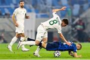 8 October 2020; James McCarthy of Republic of Ireland in action against Ondrej Duda of Slovakia during the UEFA EURO2020 Qualifying Play-Off Semi-Final match between Slovakia and Republic of Ireland at Tehelné pole in Bratislava, Slovakia. Photo by Vid Ponikvar/Sportsfile