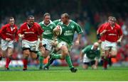 13 October 2001; Peter Clohessy, Ireland in action against Wales, Lloyds TSB Six Nations Championship, Millennium Stadium, Cardiff, Wales. Rugby. Photo by Matt Browne/Sportsfile