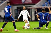 8 October 2020; David McGoldrick of Republic of Ireland in action against Martin Valjent of Slovakia, right, during the UEFA EURO2020 Qualifying Play-Off Semi-Final match between Slovakia and Republic of Ireland at Tehelné pole in Bratislava, Slovakia. Photo by Vid Ponikvar/Sportsfile