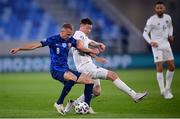 8 October 2020; Ondrej Duda of Slovakia in action against James McCarthy of Republic of Ireland during the UEFA EURO2020 Qualifying Play-Off Semi-Final match between Slovakia and Republic of Ireland at Tehelné pole in Bratislava, Slovakia. Photo by Stephen McCarthy/Sportsfile