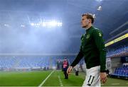 8 October 2020; James McClean of Republic of Ireland walks out prior to the UEFA EURO2020 Qualifying Play-Off Semi-Final match between Slovakia and Republic of Ireland at Tehelné pole in Bratislava, Slovakia. Photo by Stephen McCarthy/Sportsfile