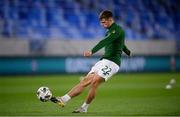 8 October 2020; Jayson Molumby of Republic of Ireland warms up prior to the UEFA EURO2020 Qualifying Play-Off Semi-Final match between Slovakia and Republic of Ireland at Tehelné pole in Bratislava, Slovakia. Photo by Stephen McCarthy/Sportsfile
