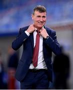 8 October 2020; Republic of Ireland manager Stephen Kenny prior to the UEFA EURO2020 Qualifying Play-Off Semi-Final match between Slovakia and Republic of Ireland at Tehelné pole in Bratislava, Slovakia. Photo by Stephen McCarthy/Sportsfile