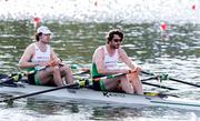 9 October 2020; Daire Lynch, left, and Ronan Byrne of Ireland on their way to finishing second in the Men's Double Sculls Heat, to qualify for the A/B Semi-Final tomorrow, on day one of the 2020 European Rowing Championships in Poznan, Poland. Photo by Jakub Piasecki/Sportsfile