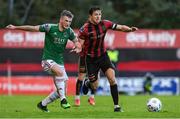 9 October 2020; Cian Bargary of Cork City in action against Keith Buckley of Bohemians during the SSE Airtricity League Premier Division match between Bohemians and Cork City at Dalymount Park in Dublin. Photo by Matt Browne/Sportsfile