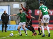 9 October 2020; Cian Bargary of Cork City in action against Andre Wright of Bohemians during the SSE Airtricity League Premier Division match between Bohemians and Cork City at Dalymount Park in Dublin. Photo by Matt Browne/Sportsfile