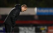 9 October 2020; Cork City interim manager Colin Healy reacts during the SSE Airtricity League Premier Division match between Bohemians and Cork City at Dalymount Park in Dublin. Photo by Matt Browne/Sportsfile