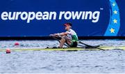 10 October 2020; Fintan McCarthy of Ireland competing in the Men's Lightweight Single Sculls A/B Semi-final event on day two of the 2020 European Rowing Championships in Poznan, Poland. Photo by Jakub Piasecki/Sportsfile