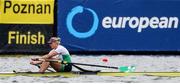 10 October 2020; Sanita Puspure of Ireland competing in the Women's Single Sculls event on day two of the 2020 European Rowing Championships in Poznan, Poland. Photo by Jakub Piaseki/Sportsfile