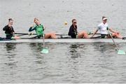 10 October 2020; Ireland rowers, from left, Fiona Murtagh, Aileen Crowley, Eimear Lambe and Aifric Keogh after competing in the Women’s Four Repechage event on day two of the 2020 European Rowing Championships in Poznan, Poland. Photo by Jakub Piaseki/Sportsfile