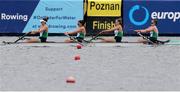 10 October 2020; Ireland rowers, from right, Fiona Murtagh, Aileen Crowley, Eimear Lambe and Aifric Keogh competing in the Women’s Four Repechage event on day two of the 2020 European Rowing Championships in Poznan, Poland. Photo by Jakub Piaseki/Sportsfile