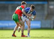 27 September 2020; James Holland of Ballyboden St Enda's in action against Cameron McCormack of Ballymun Kickhams during the Dublin County Senior 1 Football Championship Final match between Ballyboden St Enda's and Ballymun Kickhams at Parnell Park in Dublin. Photo by Piaras Ó Mídheach/Sportsfile