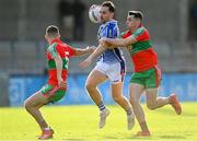 27 September 2020; Warren Egan of Ballyboden St Enda's in action against Carl Keeley, left, and Darragh Conlon of Ballymun Kickhams during the Dublin County Senior 1 Football Championship Final match between Ballyboden St Enda's and Ballymun Kickhams at Parnell Park in Dublin. Photo by Piaras Ó Mídheach/Sportsfile