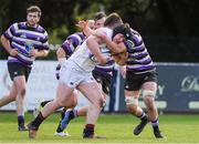 10 October 2020; Thomas Connolly of Dublin University in action against Luke Clohessy of Terenure College during the Energia Community Series Leinster Conference 1 match between Terenure College and Dublin University at Lakelands Park in Dublin. Photo by Matt Browne/Sportsfile