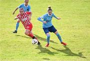 10 October 2020; Jess Gleeson of Shelbourne in action against Rebecca Horgan of Treaty United during the Women's National League match between Treaty United and Shelbourne at Jackman Park in Limerick. Photo by Ramsey Cardy/Sportsfile