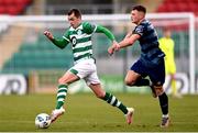 10 October 2020; Sean Kavanagh of Shamrock Rovers II in action against Callum Thompson of Bray Wanderers during the SSE Airtricity League First Division match between Shamrock Rovers II and Bray Wanderers at Tallaght Stadium in Dublin. Photo by Harry Murphy/Sportsfile