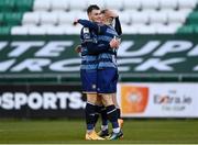 10 October 2020; Derek Daly of Bray Wanderers, right, celebrates with Joe Doyle after scoring his side's second goal during the SSE Airtricity League First Division match between Shamrock Rovers II and Bray Wanderers at Tallaght Stadium in Dublin. Photo by Harry Murphy/Sportsfile