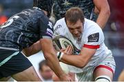 10 October 2020; Marcus Rea of Ulster is tackled by Dan Evans of Ospreys during the Guinness PRO14 match between Ospreys and Ulster at Liberty Stadium in Swansea, Wales. Photo by Chris Fairweather/Sportsfile