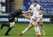 10 October 2020; John Cooney of Ulster is tackled by Justin Tipuric of Ospreys during the Guinness PRO14 match between Ospreys and Ulster at Liberty Stadium in Swansea, Wales. Photo by Chris Fairweather/Sportsfile