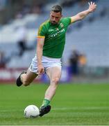 7 July 2019; Mickey Newman of Meath takes a free during the GAA Football All-Ireland Senior Championship Round 4 match between Meath and Clare at O’Moore Park in Portlaoise, Laois. Photo by Piaras Ó Mídheach/Sportsfile