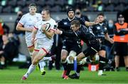 10 October 2020; Jacob Stockdale of Ulster evades the tackle of Stephen Myler of Ospreys during the Guinness PRO14 match between Ospreys and Ulster at Liberty Stadium in Swansea, Wales. Photo by Ben Evans/Sportsfile