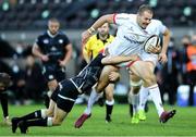 10 October 2020; Jacob Stockdale of Ulster is tackled by Mat Protheroe of Ospreys during the Guinness PRO14 match between Ospreys and Ulster at Liberty Stadium in Swansea, Wales. Photo by Ben Evans/Sportsfile