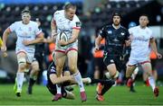 10 October 2020; Jacob Stockdale of Ulster is tackled by Mat Protheroe of Ospreys during the Guinness PRO14 match between Ospreys and Ulster at Liberty Stadium in Swansea, Wales. Photo by Ben Evans/Sportsfile