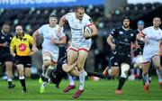 10 October 2020; Jacob Stockdale of Ulster is tackled by Mat Protheroe of Ospreys during the Guinness PRO14 match between Ospreys and Ulster at Liberty Stadium in Swansea, Wales. Photo by Ben Evans/Sportsfile