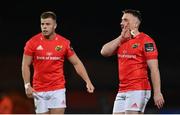 10 October 2020; Rory Scannell, right, and Rory Scannell of Munster during the Guinness PRO14 match between Munster and Edinburgh at Thomond Park in Limerick. Photo by Ramsey Cardy/Sportsfile