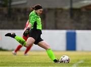 10 October 2020; Treaty United goalkeeper Michaela Mitchell during the Women's National League match between Treaty United and Shelbourne at Jackman Park in Limerick. Photo by Ramsey Cardy/Sportsfile