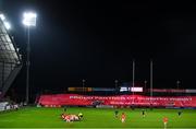 10 October 2020; A general view of a scrum during the Guinness PRO14 match between Munster and Edinburgh at Thomond Park in Limerick. Photo by Ramsey Cardy/Sportsfile