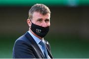 11 October 2020; Republic of Ireland manager Stephen Kenny ahead of the UEFA Nations League B match between Republic of Ireland and Wales at the Aviva Stadium in Dublin. Photo by Stephen McCarthy/Sportsfile