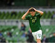 11 October 2020; Robbie Brady of Republic of Ireland reacts after shooting wide during the UEFA Nations League B match between Republic of Ireland and Wales at the Aviva Stadium in Dublin. Photo by Seb Daly/Sportsfile