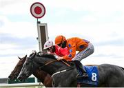 11 October 2020; Fantasy Lady, with Billy Lee up, 8, crosses the finish post ahead of Sense Of Style, with Declan McDonagh up, to win the Staffordstown Stud Stakes at The Curragh Racecourse in Kildare. Photo by Ramsey Cardy/Sportsfile