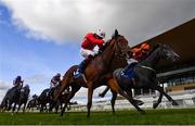 11 October 2020; Fantasy Lady, with Billy Lee up, right, leads eventual second place Sense Of Style, with Declan McDonagh up, on their way to winning the Staffordstown Stud Stakes at The Curragh Racecourse in Kildare. Photo by Ramsey Cardy/Sportsfile
