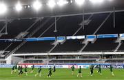 13 October 2020; Republic of Ireland players during a Republic of Ireland Training Session at Helsingin Olympiastadion in Helsinki, Finland. Photo by Jussi Eskola/Sportsfile