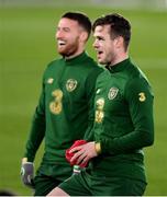 13 October 2020; Kevin Long, right, and Matt Doherty during a Republic of Ireland Training Session at Helsingin Olympiastadion in Helsinki, Finland. Photo by Jussi Eskola/Sportsfile