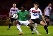 13 October 2020; Henry Ochieng of Cork City in action against Patrick McEleney of Dundalk during the SSE Airtricity League Premier Division match between Cork City and Dundalk at Turners Cross in Cork. Photo by Matt Browne/Sportsfile