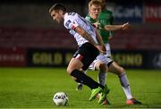13 October 2020; Patrick McEleney of Dundalk in action against Alec Byrne of Cork City during the SSE Airtricity League Premier Division match between Cork City and Dundalk at Turners Cross in Cork. Photo by Matt Browne/Sportsfile