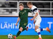 14 October 2020; Daryl Horgan of Republic of Ireland in action against Jere Uronen of Finland during the UEFA Nations League B match between Finland and Republic of Ireland at Helsingin Olympiastadion in Helsinki, Finland. Photo by Jussi Eskola/Sportsfile