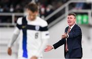 14 October 2020; Republic of Ireland manager Stephen Kenny during the UEFA Nations League B match between Finland and Republic of Ireland at Helsingin Olympiastadion in Helsinki, Finland. Photo by Jussi Eskola/Sportsfile