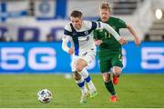 14 October 2020; Robert Taylor of Finland and Daryl Horgan of Republic of Ireland during the UEFA Nations League B match between Finland and Republic of Ireland at Helsingin Olympiastadion in Helsinki, Finland. Photo by Mauri Forsblom/Sportsfile